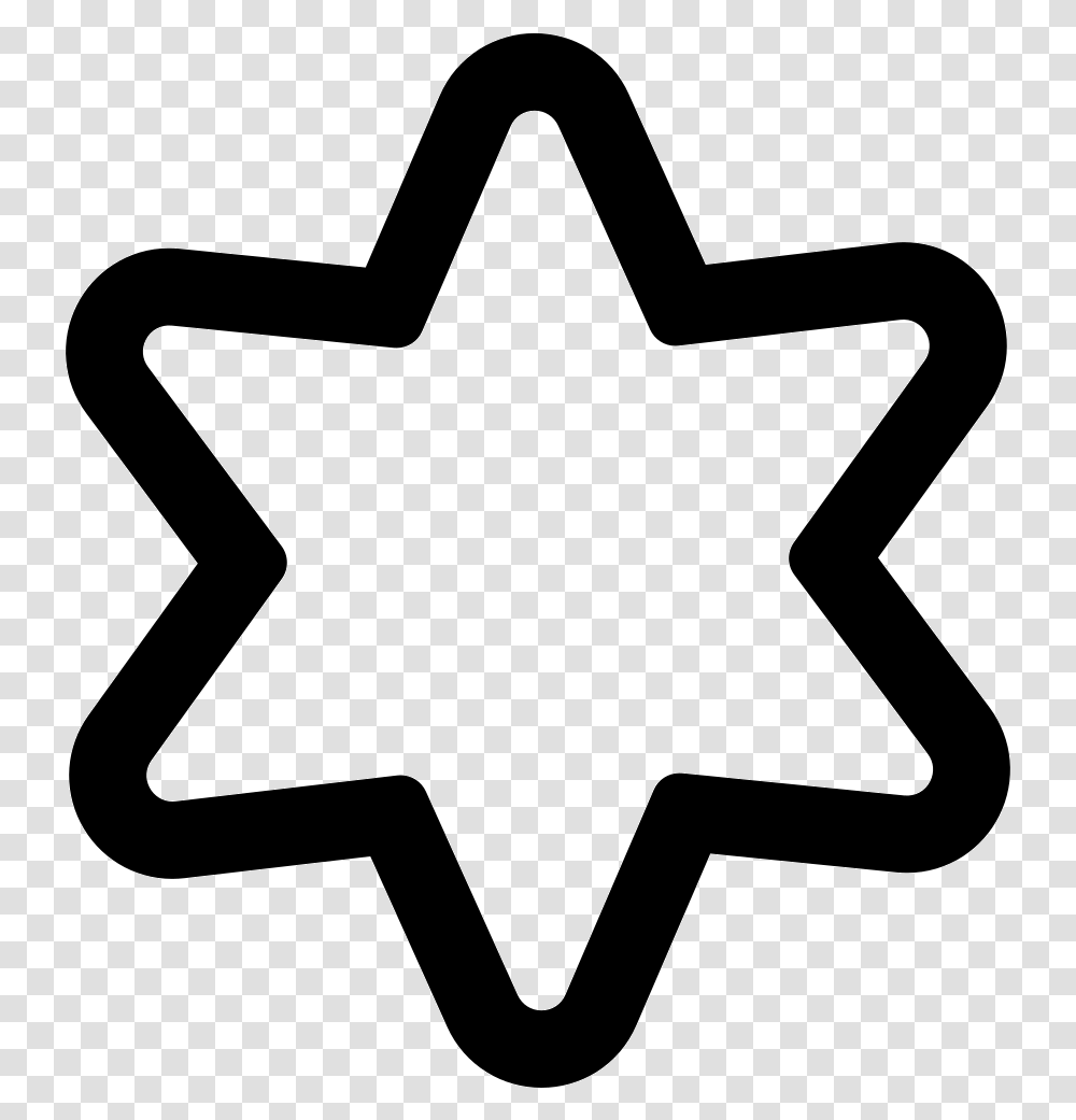 Star Of Six Points Outline Icon Free Download, Star Symbol, Emblem Transparent Png