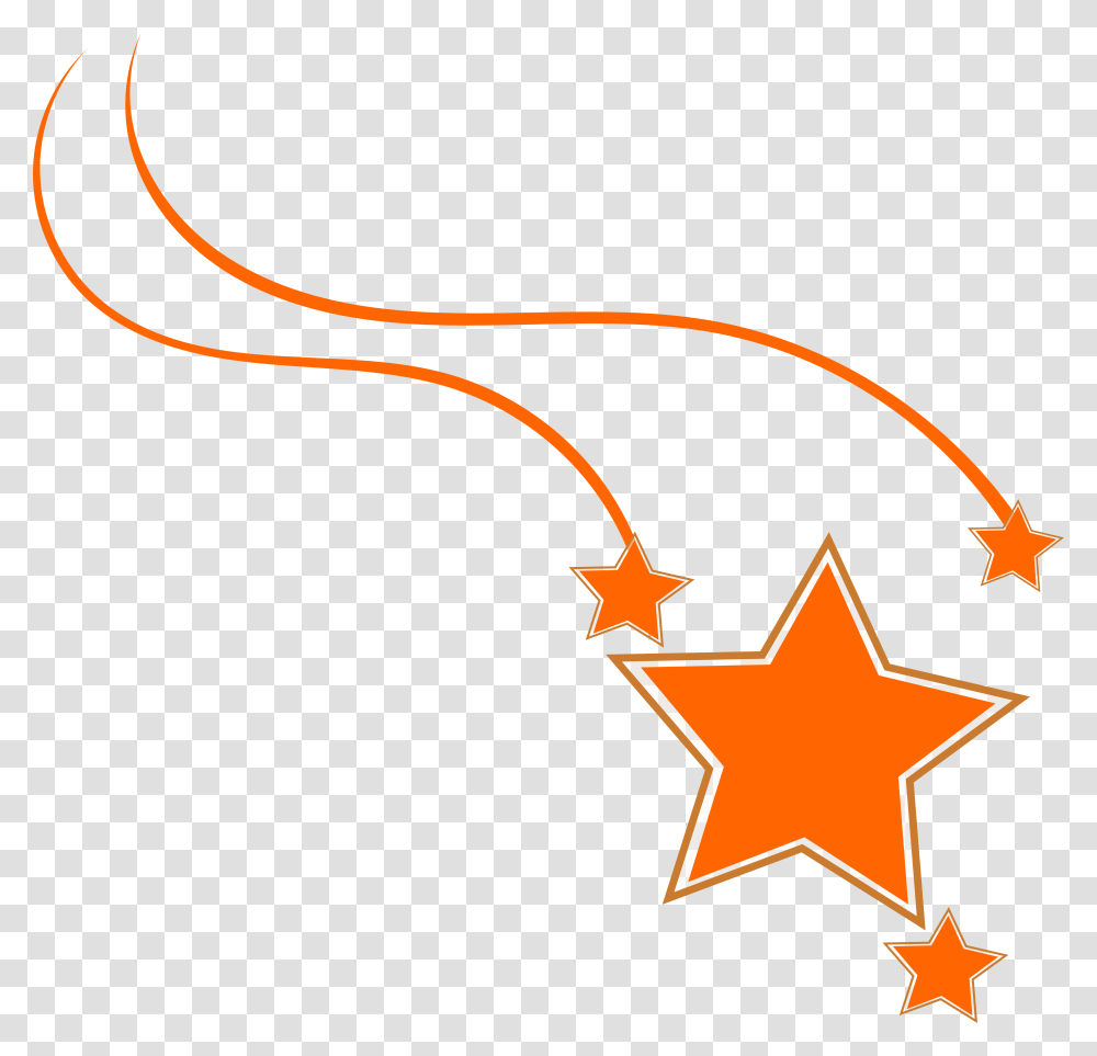 Star Orange Running Design Symbol Running Star, Bow, Star Symbol Transparent Png