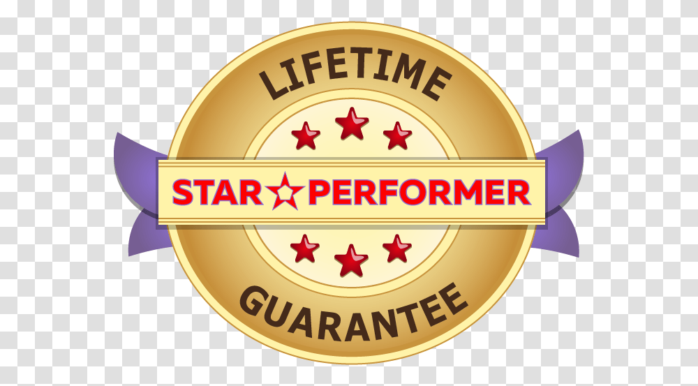 Star Performer Lifetime Warranty Emblem, Label, Logo Transparent Png