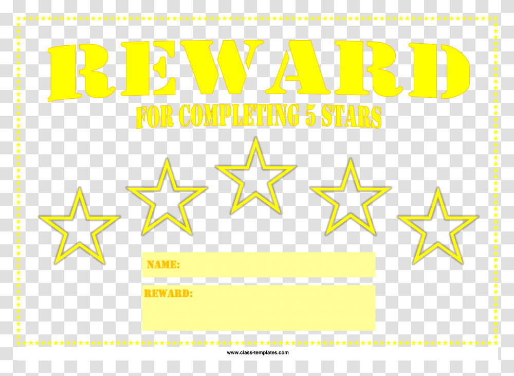 Star Printable Reward Certificate Main Image Graphic Design, Star Symbol Transparent Png
