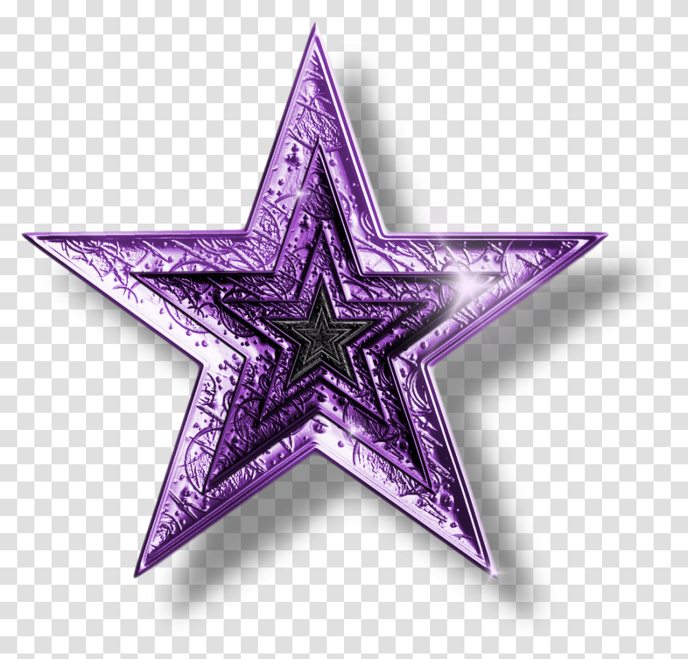 Star Purple, Cross, Star Symbol, Lighting Transparent Png