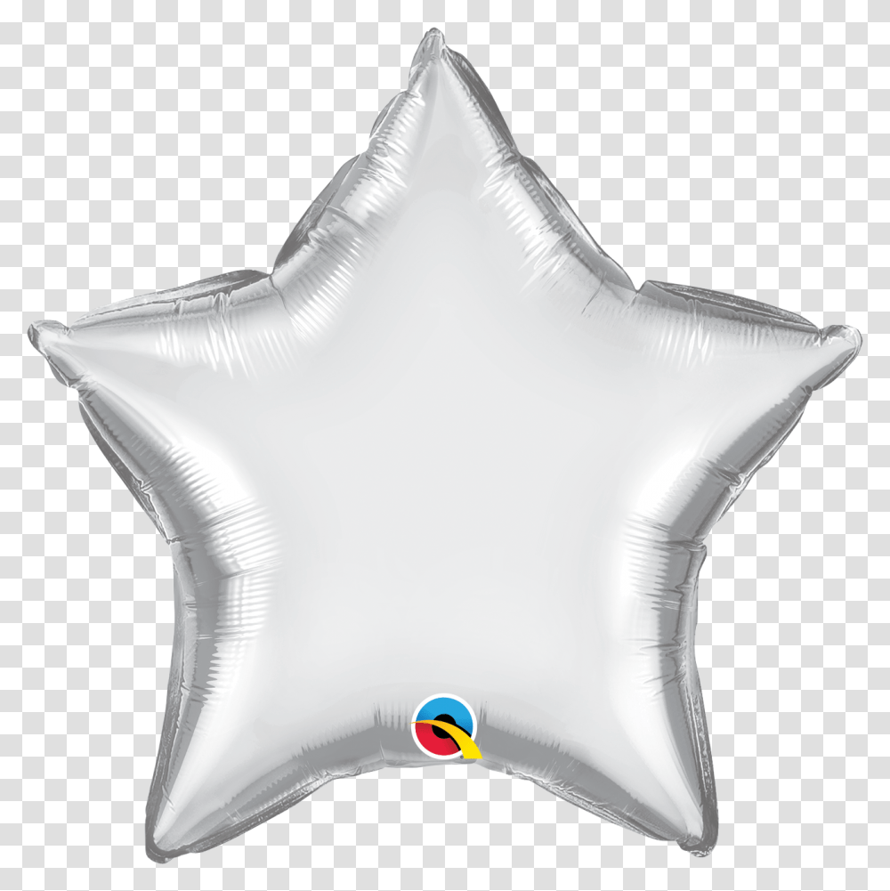 Star Qualatex Silver Foil Balloons, Pillow, Cushion, Sea Life, Animal Transparent Png