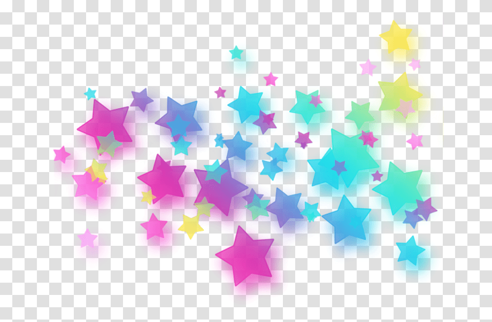 Star Rainbow Neon Glitter Ribbon Party Overlay Tube Etoile, Stain Transparent Png