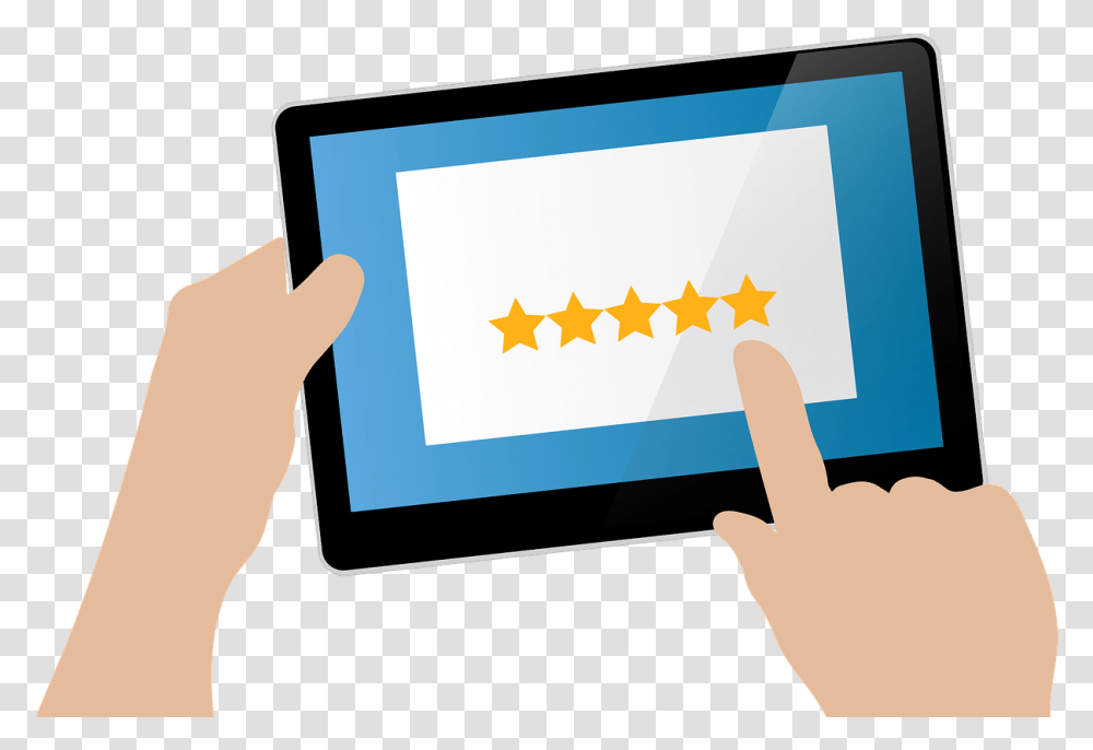 Star Rating 5 Star Rating Gif, Computer, Electronics, Tablet Computer, Person Transparent Png