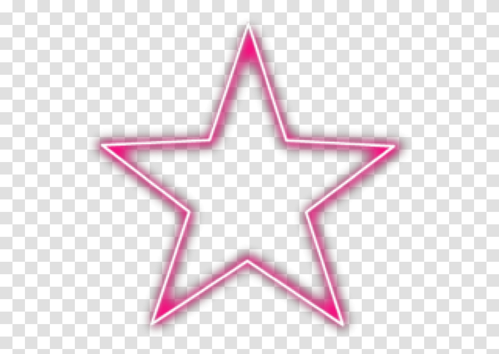 Star Red Neon Pink Freetoedit Outline Images Of Star, Star Symbol, Light, Lighting Transparent Png