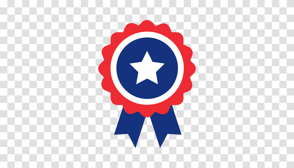 Star Ribbon Usa Badge, Logo, Trademark, Star Symbol Transparent Png