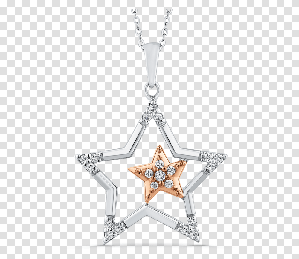 Star Shaped Diamond Pendant, Star Symbol, Cross Transparent Png