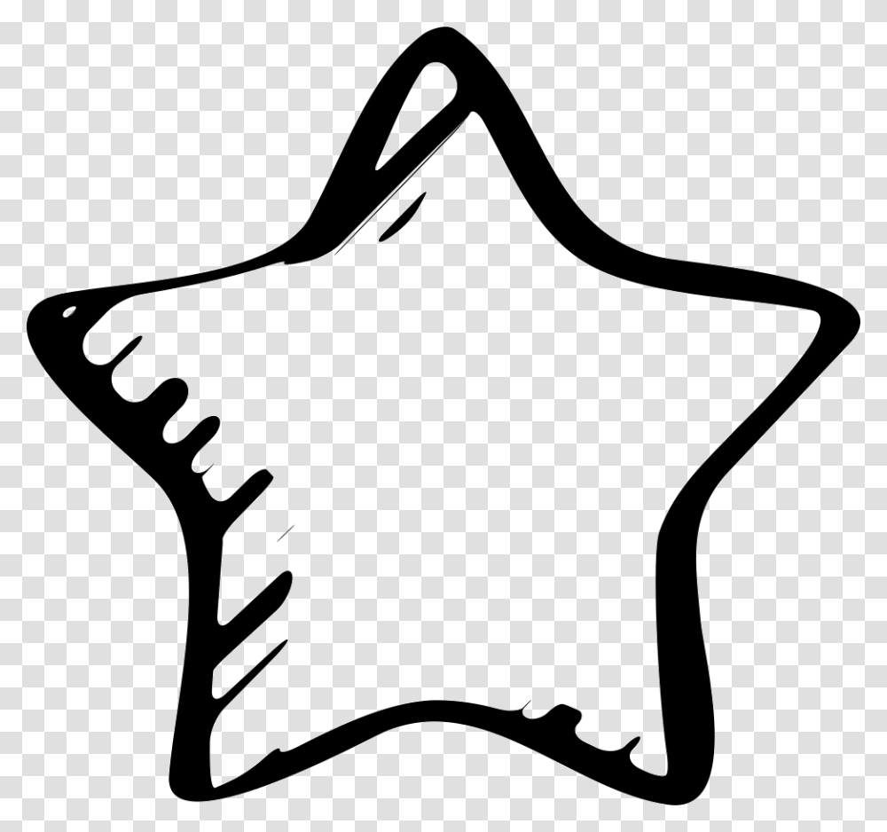 Star Sketched Favourite Symbol Star Sketch, Star Symbol, Stencil, Cushion, Pillow Transparent Png