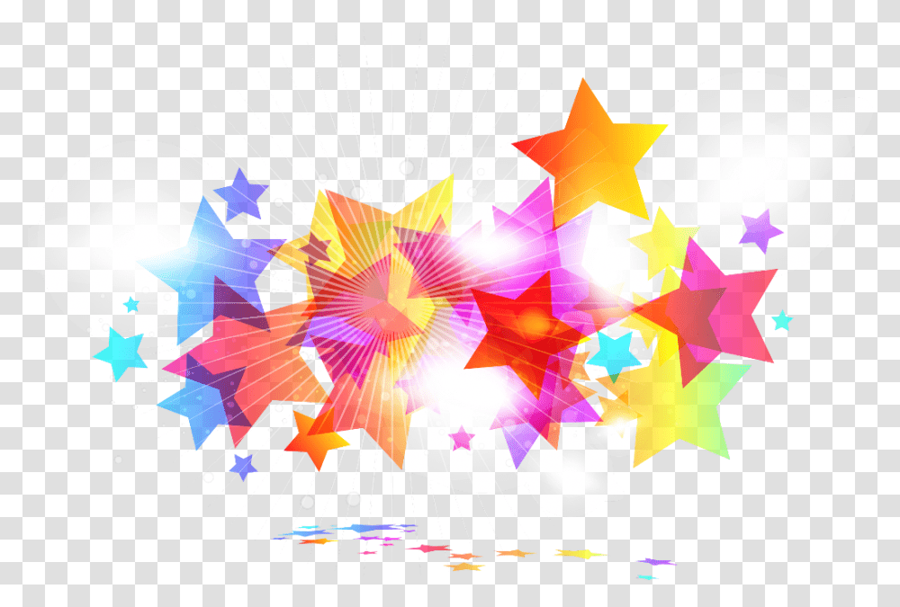 Star Stars Colorful Rainbow Rainbows Colorful Stars Design, Poster, Advertisement Transparent Png