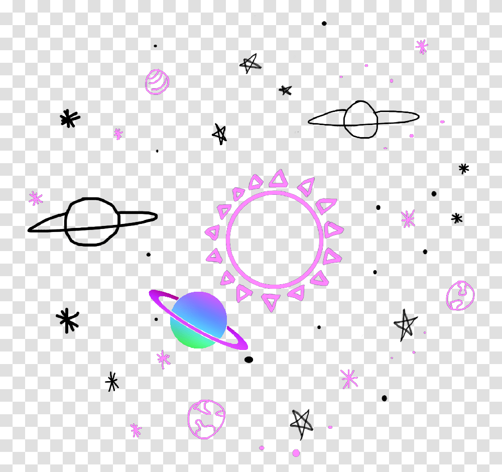 Star Stars Galaxy Universe Planeta Tumblr, Floral Design, Pattern Transparent Png