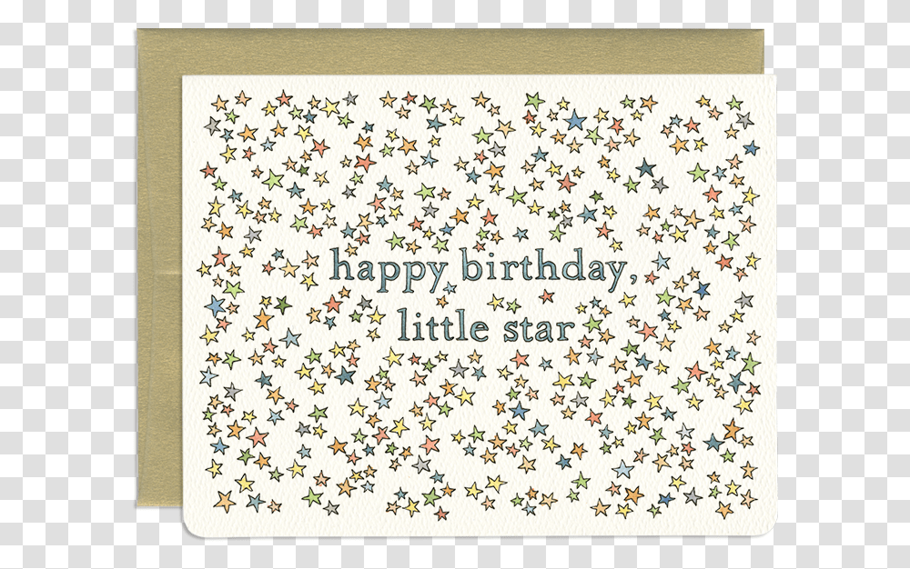 Star Strewn Birthday Greeting Card Birthday Star Card, Confetti, Paper, Rug Transparent Png