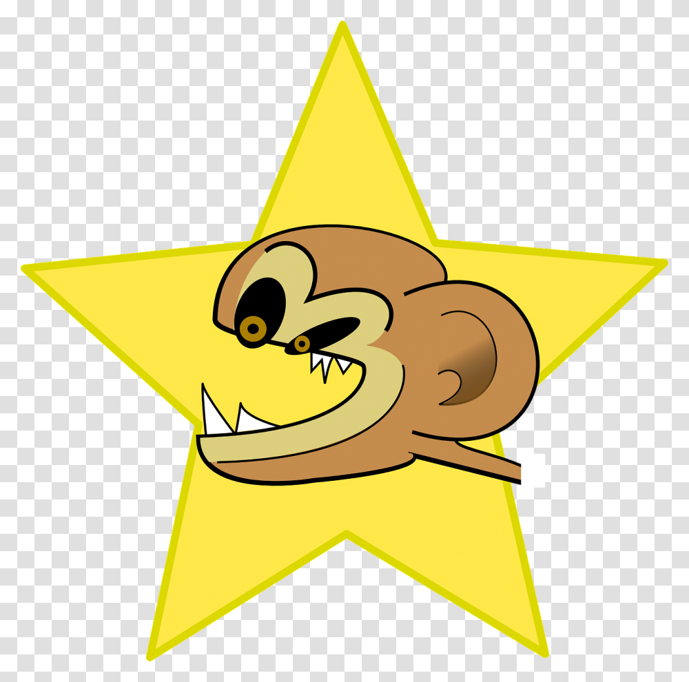 Star Svg Clip Arts Crazy Monkey, Star Symbol Transparent Png