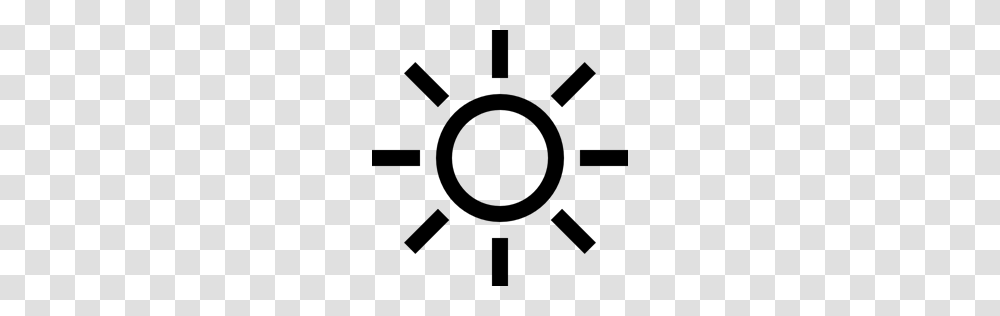 Star Symbol Shape Sun Suns Day Thin Stroke Symbols Weather, Gray, World Of Warcraft Transparent Png