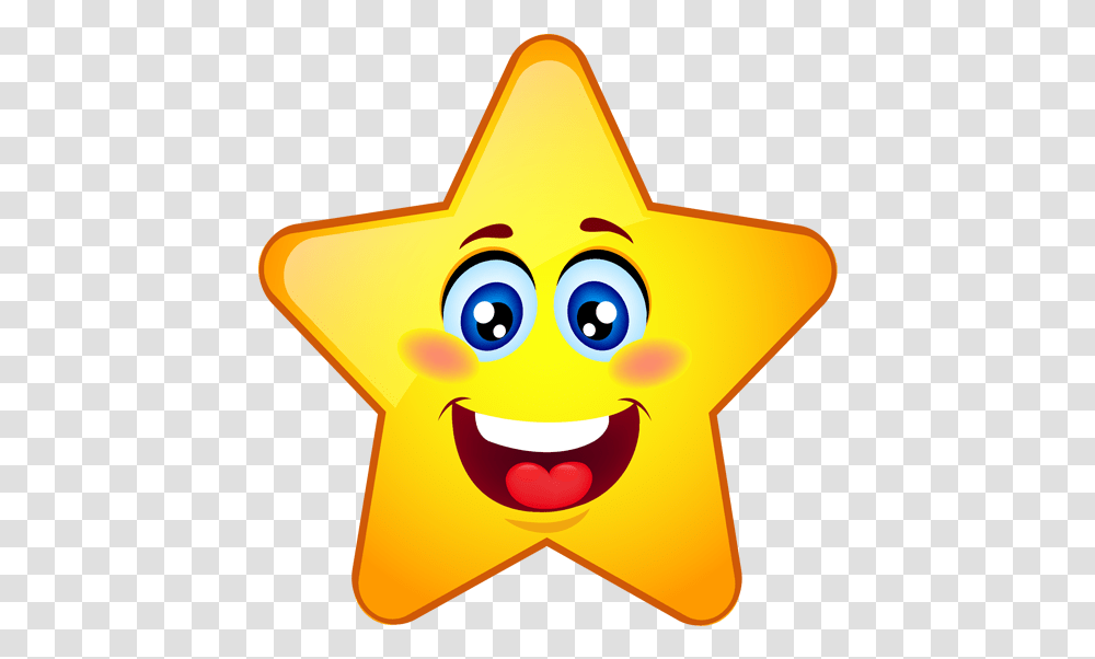 Star Thumb Signal Clip Star With Smiley Face, Star Symbol Transparent Png