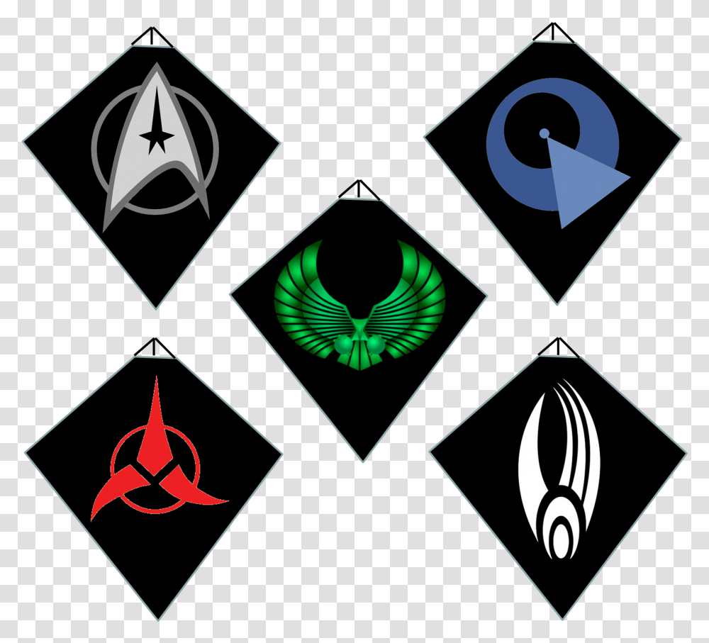 Star Trek 5 Symbols From Star Trek, Star Symbol, Plectrum, Emblem, Metropolis Transparent Png