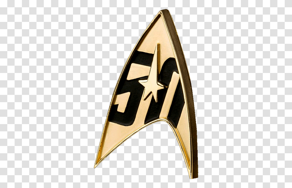 Star Trek 50th Anniversary Replica Badge Star Trek 50th Anniversary Magnetic Badge, Emblem, Symbol, Scissors, Blade Transparent Png