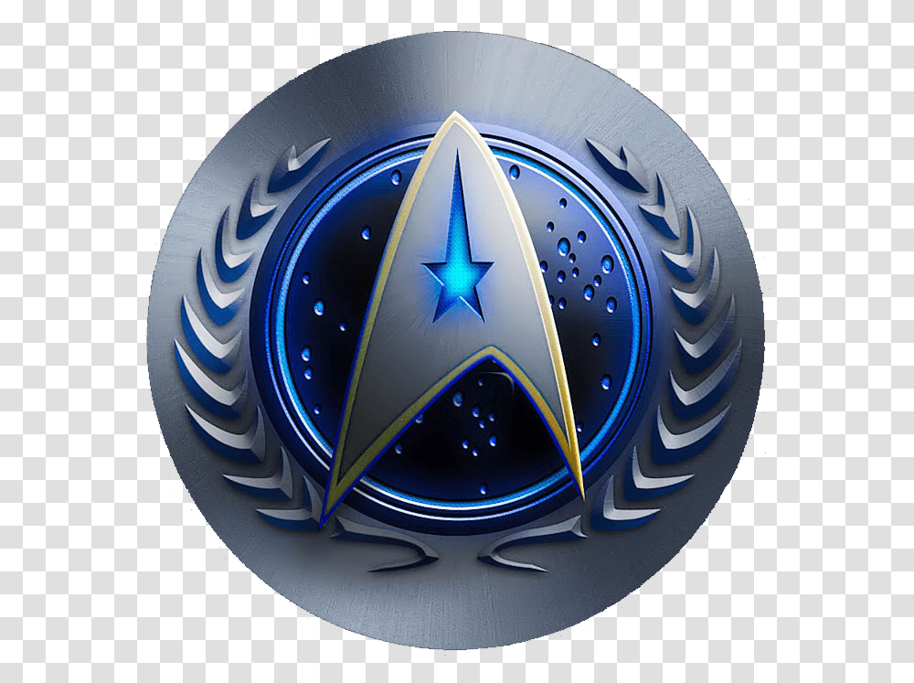 Star Trek Badge Free Images Federation Logo Star Trek, Symbol, Emblem, Clock Tower, Architecture Transparent Png