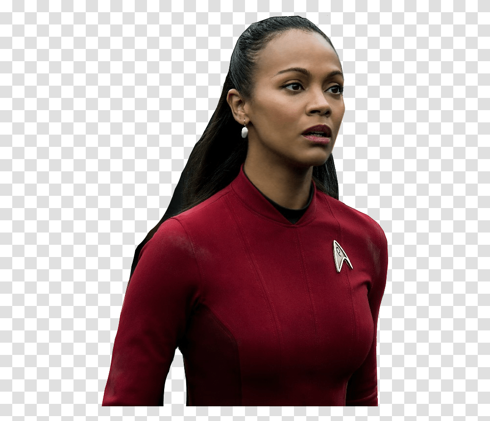 Star Trek Beyond Uhura Cosplay Costume Star Trek Uhura Zoe Saldana, Sleeve, Clothing, Long Sleeve, Person Transparent Png