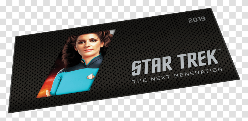 Star Trek Deanna Troi Emkcom Star Trek Enterprise Season 1, Person, Text, Label, Face Transparent Png