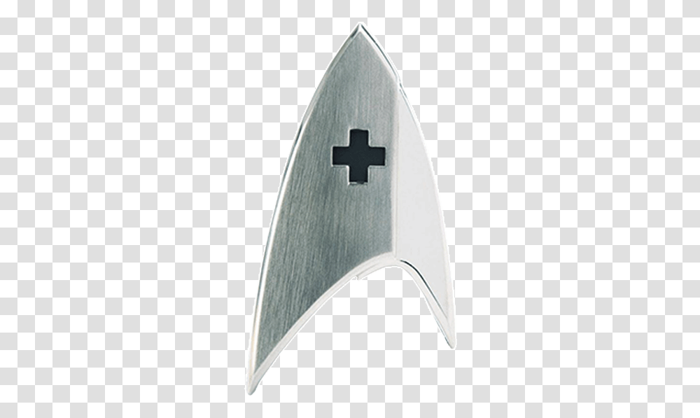 Star Trek Discovery Medical Insignia Magnetic Badge Replica Blade, Weapon, Weaponry, Symbol, First Aid Transparent Png