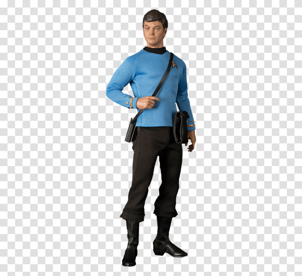 Star Trek Dr Leonard Bones Mccoy Sixth Scale Figure By Quant Smart Casual, Person, Clothing, Sleeve, Jacket Transparent Png