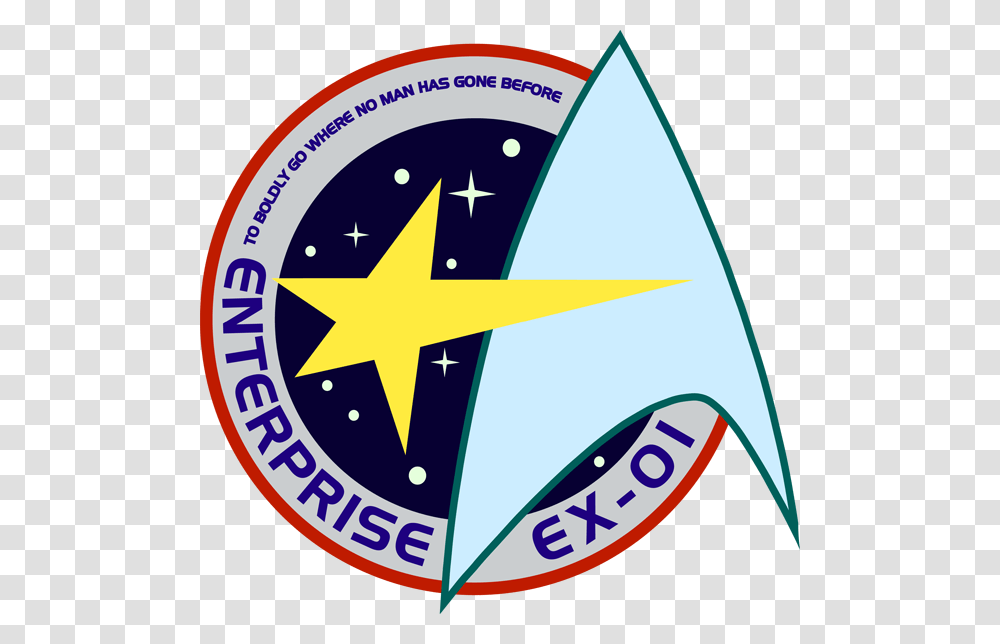 Star Trek Enterprise Circle, Logo, Trademark, Star Symbol Transparent Png
