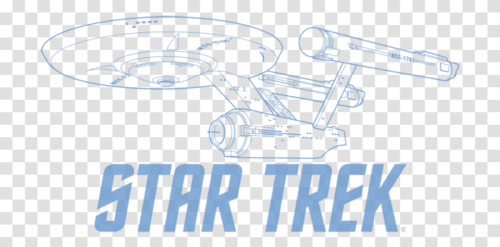Star Trek Enterprise Outline Men's Slim Fit T Shirt Clipart Star Trek Enterprise, Wheel, Machine, Transportation Transparent Png