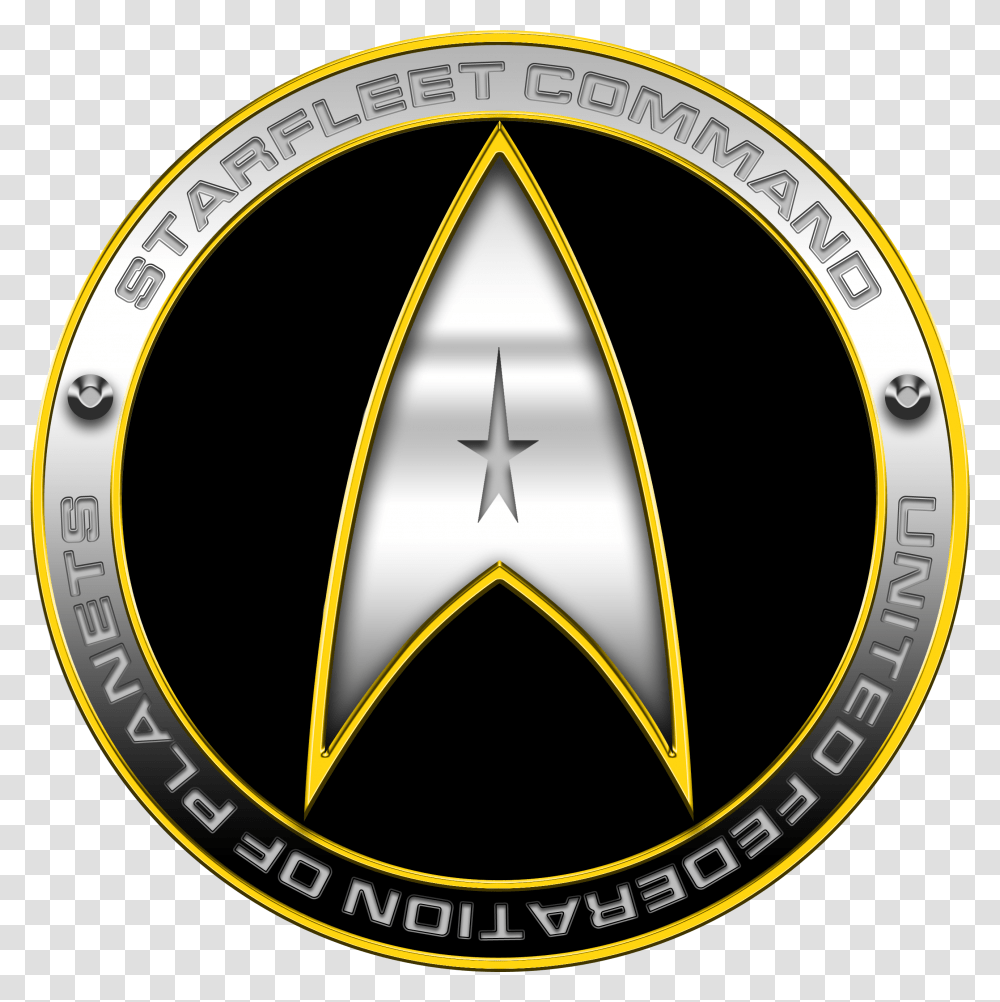 Star Trek Federation Logo Starfleet Command, Symbol, Trademark, Emblem, Text Transparent Png