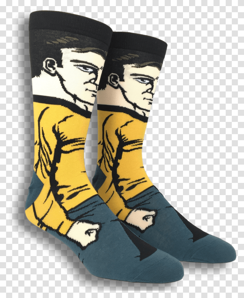 Star Trek Kirk 360 SocksClass, Apparel, Footwear, Person Transparent Png