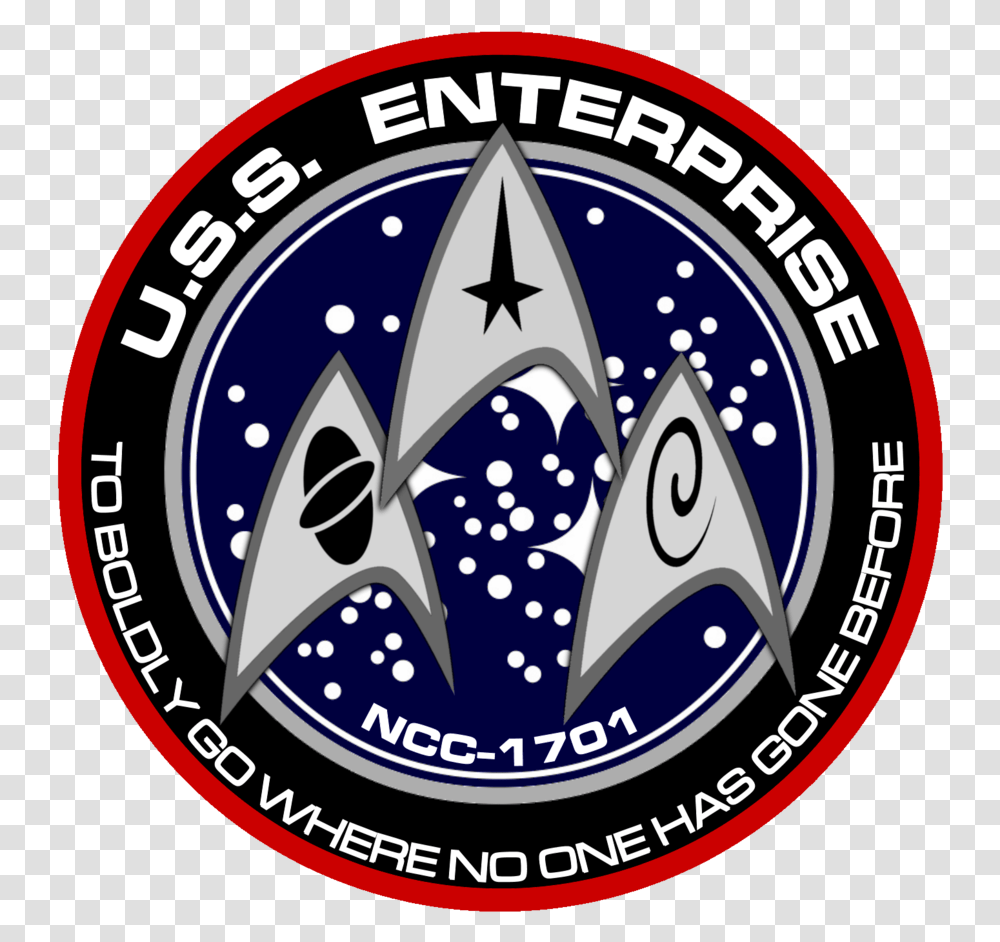 Star Trek Logo Uss Enterprise United Federation Of Planets, Label, Sticker Transparent Png
