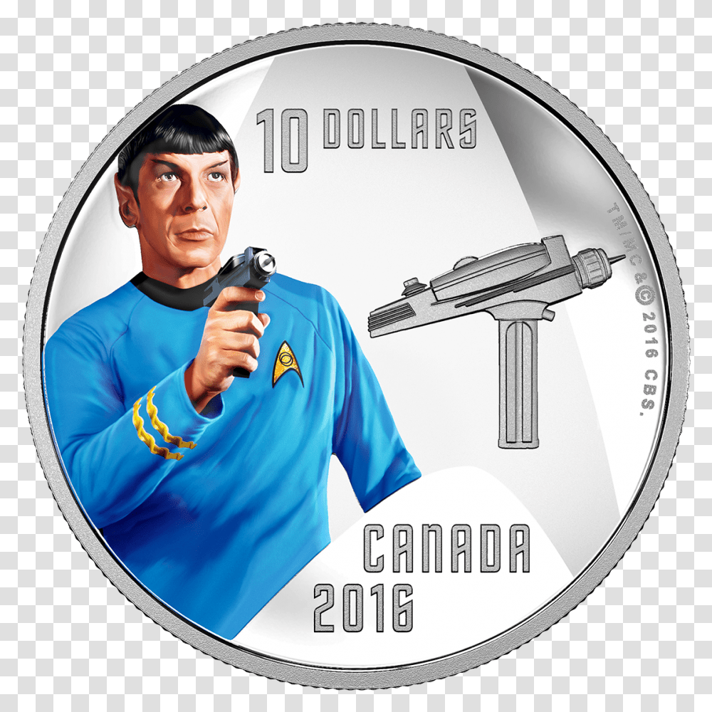 Star Trek Oz Star Trek Canadian Mint, Person, Human, Disk, Weapon Transparent Png