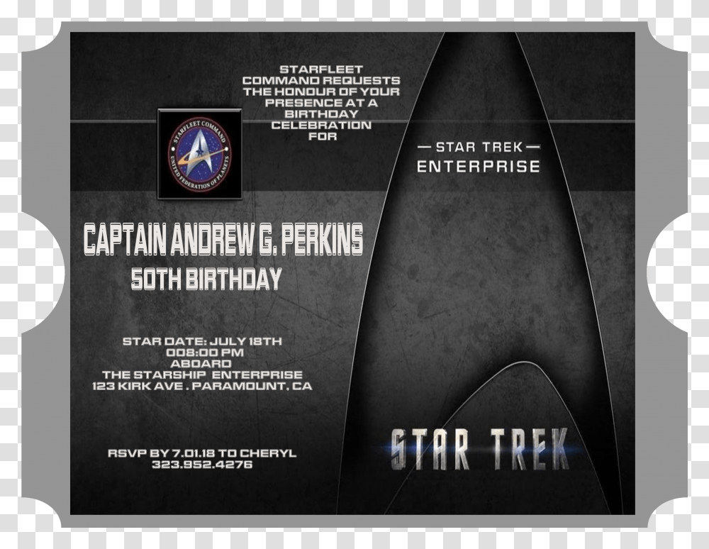 Star Trek, Poster, Advertisement, Flyer, Paper Transparent Png