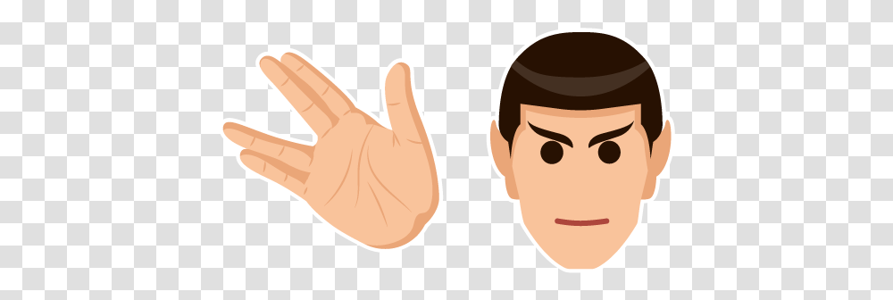 Star Trek Spock Cursor - Custom Sign Language, Head, Hand, Face, Mouth Transparent Png