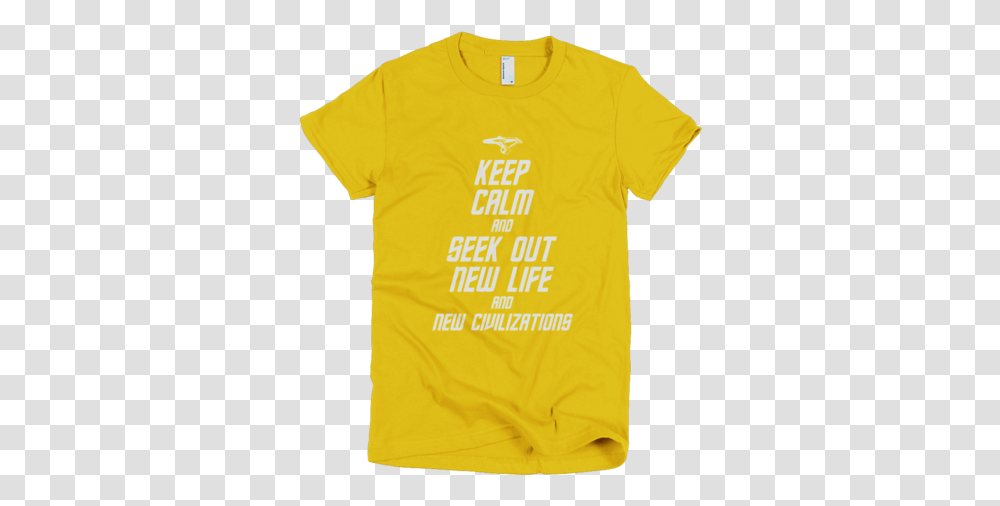 Star Trek T Shirt Keep Calm And Seek Out New Life And New Civilizations Tos Short Sleeve, Clothing, Apparel Transparent Png