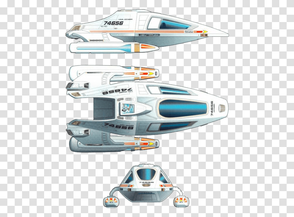 Star Trek Voyager Model Shuttle, Vehicle, Transportation, Spaceship, Aircraft Transparent Png