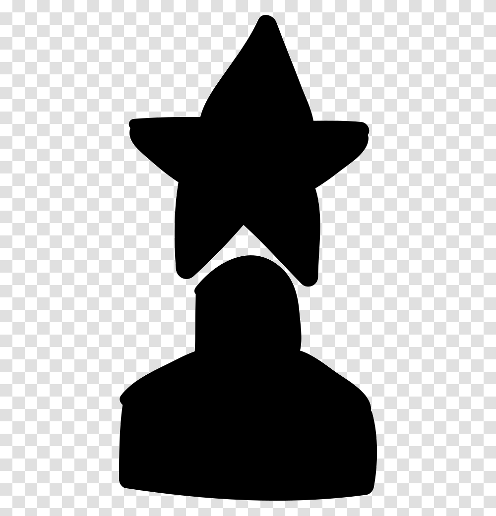 Star Trophy Hand Drawn Education Object, Stencil, Silhouette, Axe, Tool Transparent Png