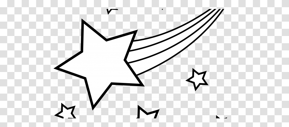 Star Vector Shooting Black And White Shooting Star Full Cute Star Black And White Clipart, Symbol, Star Symbol, Axe, Tool Transparent Png