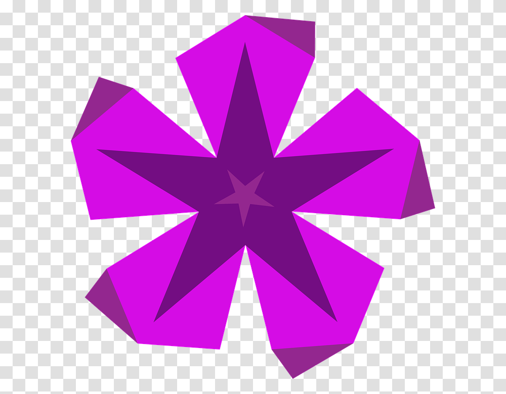 Star Violet Purple Flower Lilac Drawing Estrella Morada, Cross, Star Symbol, Pattern Transparent Png