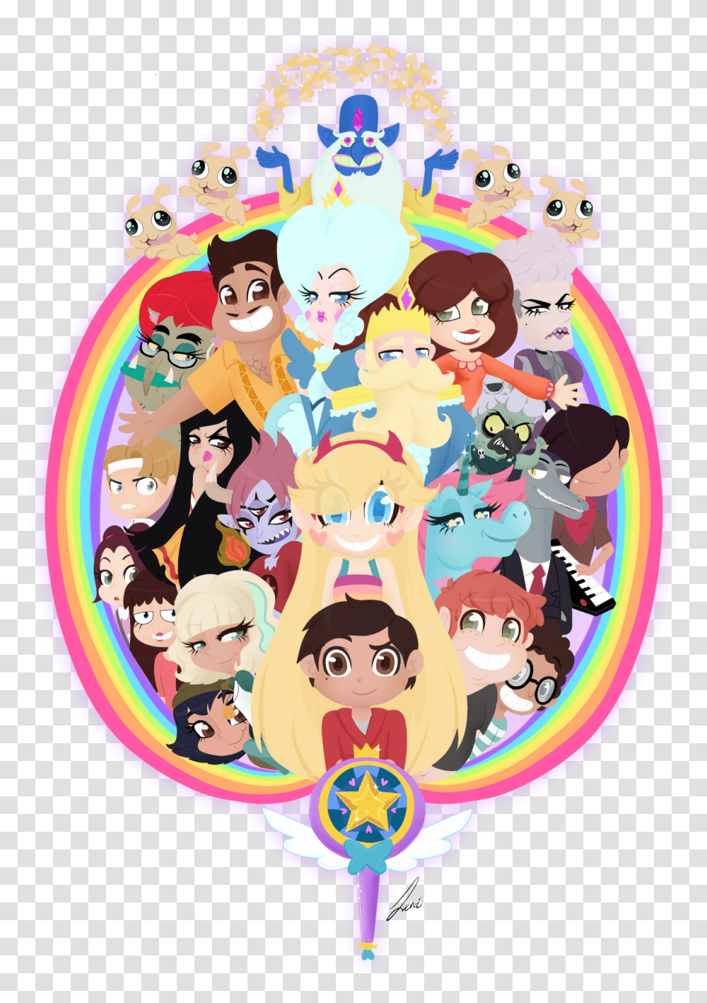 Star Vs The Forces Of Evil Wallpaper Faces, Person, Collage Transparent Png