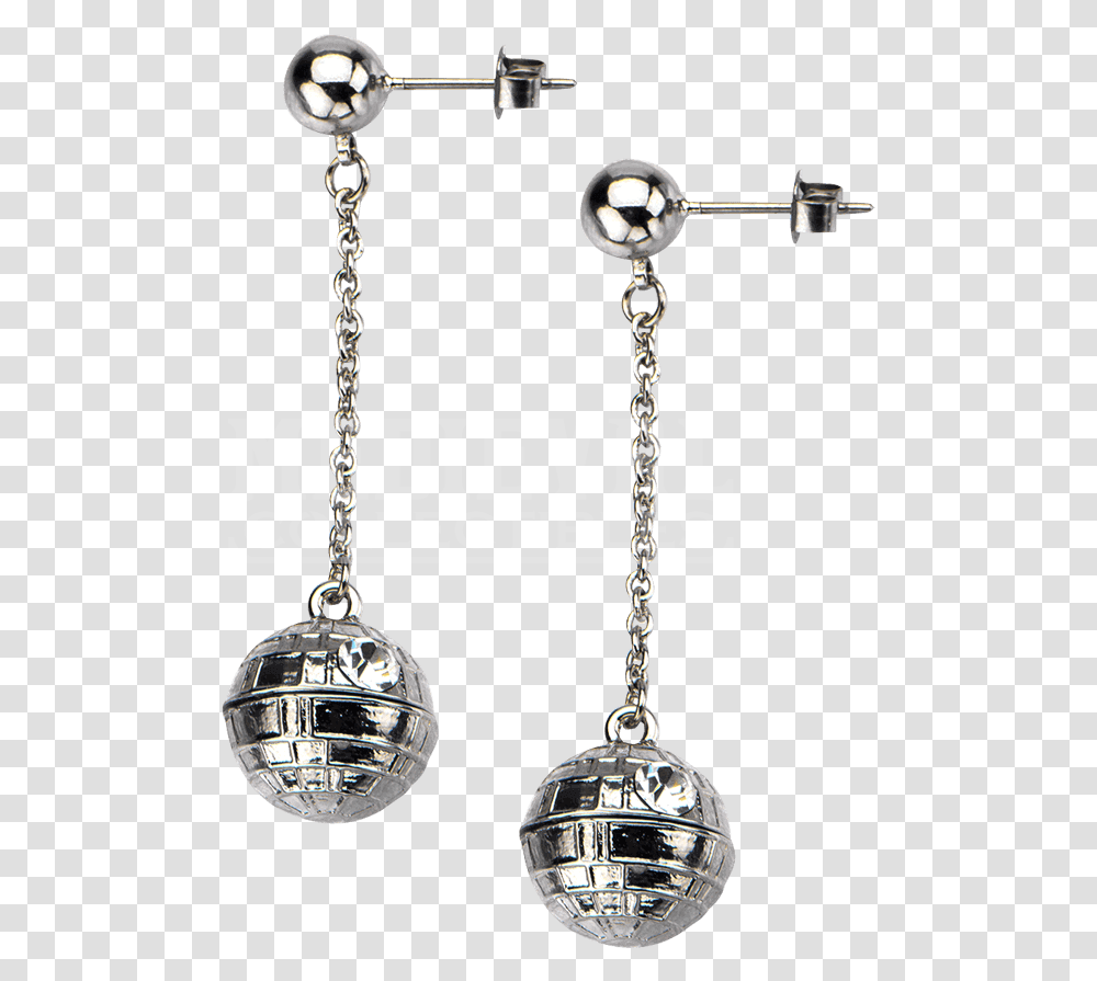 Star Wars 3d Death Star Chain Drop Earrings Star Wars Earring, Accessories, Accessory, Jewelry, Crystal Transparent Png