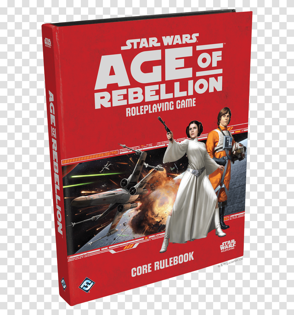 Star Wars Age Of Rebellion Core Book, Poster, Advertisement, Person, Flyer Transparent Png