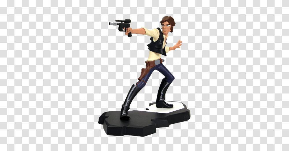 Star Wars Animated Han Solo, Person, Human, Figurine, Gun Transparent Png