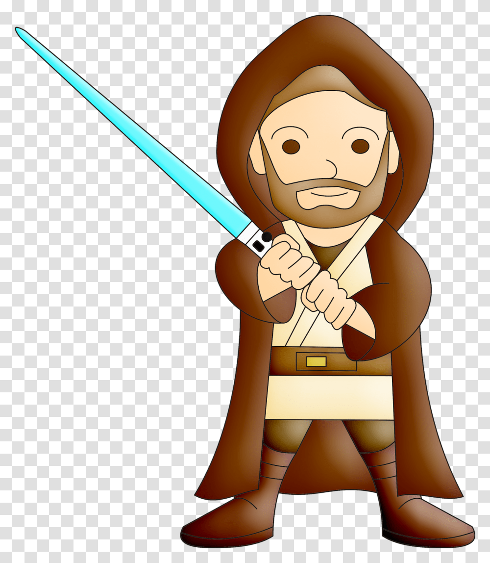 Star Wars Baby Clipart Clip Royalty Free Download Star Obi Wan Kenobi Clipart, Costume, Person, Human, Wand Transparent Png