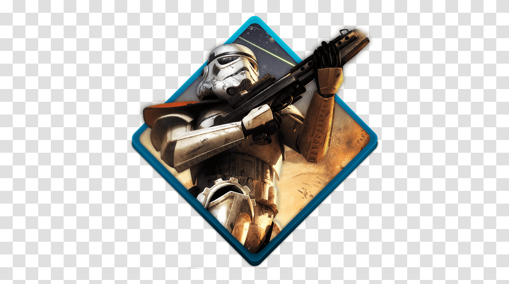 Star Wars Battlefront Icon Water Gaming Iconset Tooschee Star Wars Wall Paper Epic, Gun, Weapon, Weaponry, Halo Transparent Png