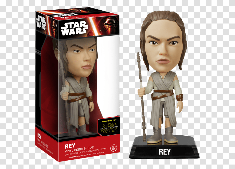 Star Wars Bobblehead Rey Funko, Doll, Toy, Figurine, Person Transparent Png