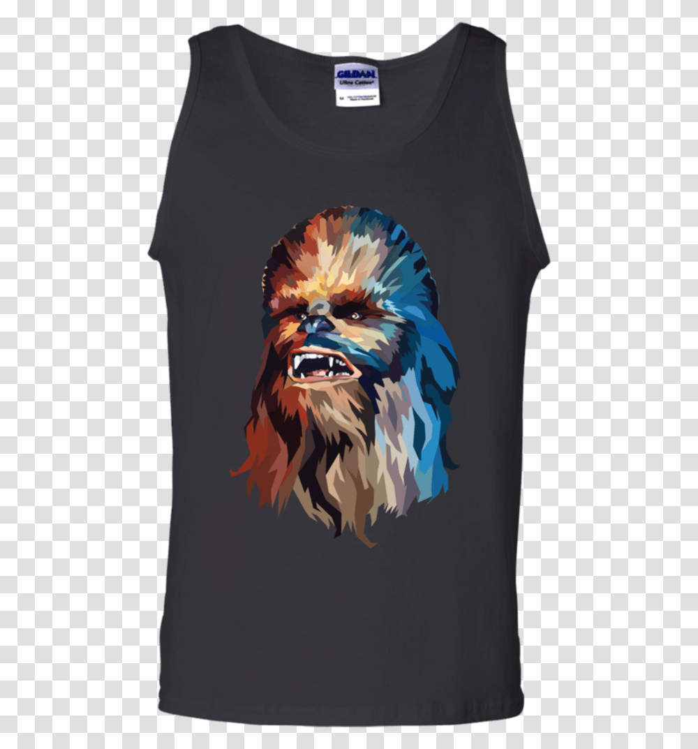Star Wars Chewbacca Art Graphic Tank Top Black S T Shirt, Apparel, Bird, Animal Transparent Png