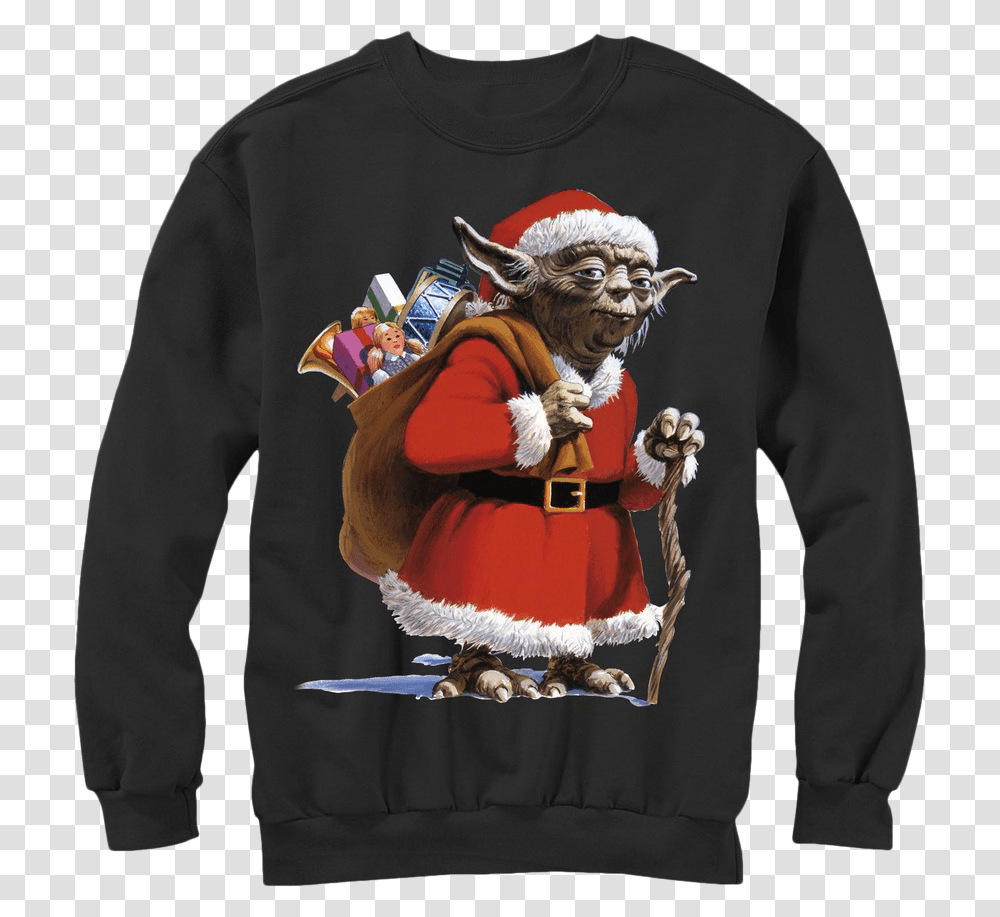 Star Wars Christmas Sweaters With Yoda, Apparel, Sleeve, Long Sleeve Transparent Png