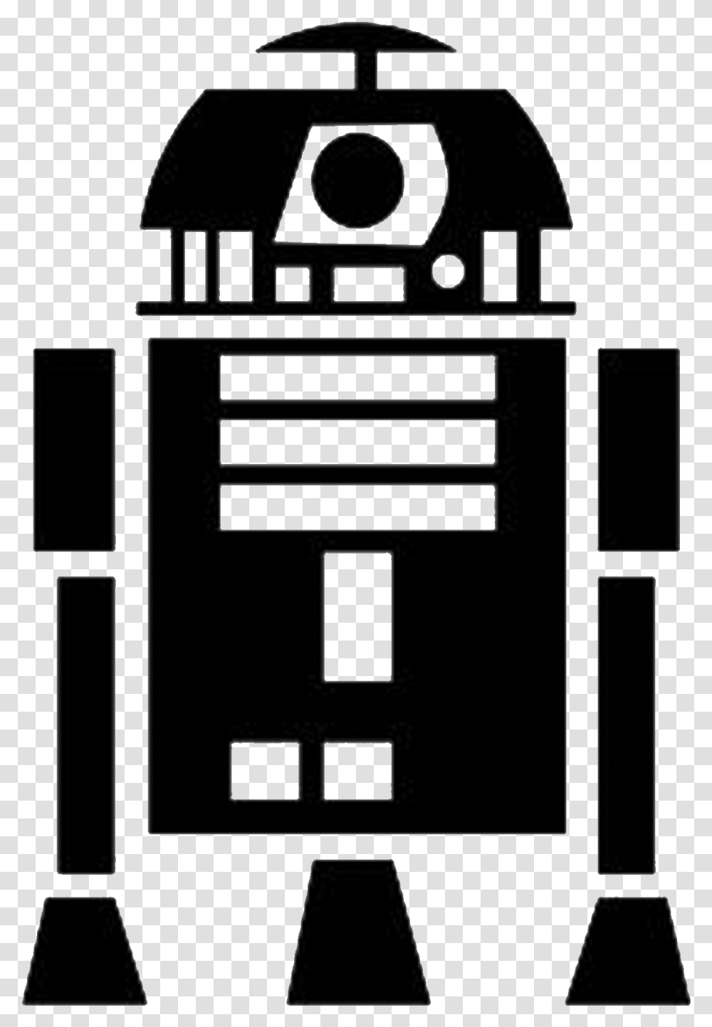 Star Wars Clipart R2d2 Star Wars Silhouette, Electronics, Plan, Plot, Diagram Transparent Png