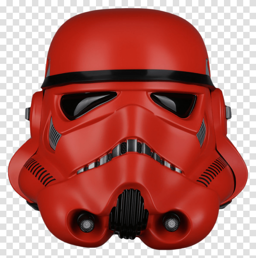 Star Wars Crimson Stormtrooper Scale Life Size Helmet, Apparel, Crash Helmet, Batting Helmet Transparent Png