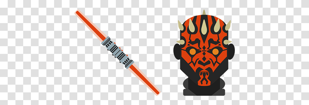 Star Wars Darth Maul Lightsaber Cursor - Custom Illustration, Weapon, Weaponry, Blade, Knife Transparent Png